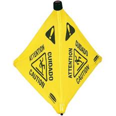 Rubbermaid Commercial 9S0100YL Three-Sided Caution, Wet Floor Safety Cone, 21w