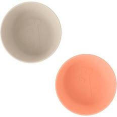 Tallerkener & skåler Done By Deer Kiddish Bowl 2-pack Raffi Sand/Coral