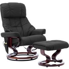 Massage & Relaxation Products vidaXL Massage Reclining Chair Gray Faux Leather and Bentwood