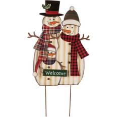 GlitzHome Christmas Snowman Family Yard 29.92"
