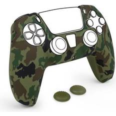 PlayStation 5 Spielcontrollergriffe Interactive Silicon Glove + Thumb Grips Controller - Camo Green - 5