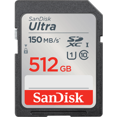 512 GB - SDXC Minnekort SanDisk SDXC Ultra 512GB 150mb/s C10 UHS-I