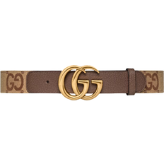 Brown Belts Gucci GG Marmont Jumbo Wide Belt - Camel/Ebony