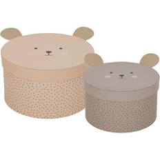 Beige Oppbevaringsbokser Jabadabado Storage Box Teddy 2-pack