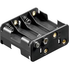 Pro Goobay 12470 Battery tray 8x AA Stud and socket (L x W x H) 63 x 58 x 29.5 mm