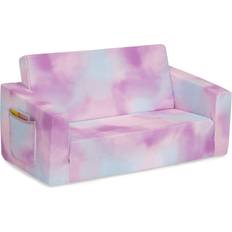 Delta Children Cozee Flip-Out 2-in-1 Convertible Sofa to Lounger Tie Dye