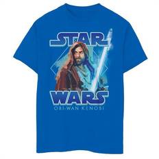 Tops Fifth Sun Boy Star Wars: Obi-Wan Kenobi Jedi Lightsaber with Brushstroke Kenobi Graphic Tee Royal