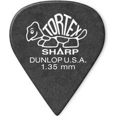 Picks Dunlop 412P135 Tortex Sharp Guitar Picks 1.35mm Black (12-pack)