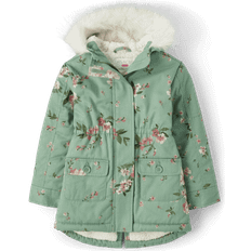 The Children's Place Girl's Floral Parka Jacket - Sweet Pear