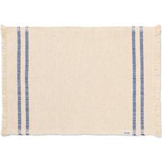 Ferm Living Savor Placemat Off-White/Blue Platzdeckchen Blau, Weiß