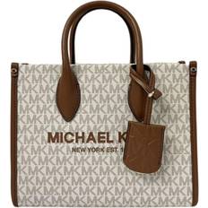 Michael Kors Mirella Signature Small Shopper Top Zip Crossbody Brown