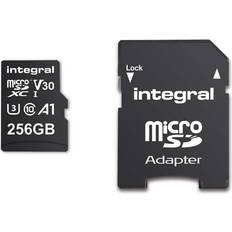 Integral Minnekort Integral MicroSD 100MBs UHS-1 U3 Class 10 V30 A1 256GB