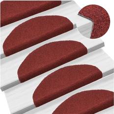 vidaXL 10x Self-adhesive Stair Mats Rød