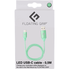 Spielcontroller- & Konsolenständer Floating Grip 0,5M LED USB-C Cable Green