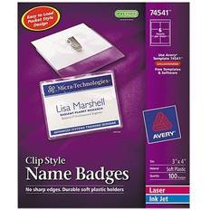 Avery Paper Storage & Desk Organizers Avery Clip-style Name Badge Holder With Laser/inkjet Insert, Top
