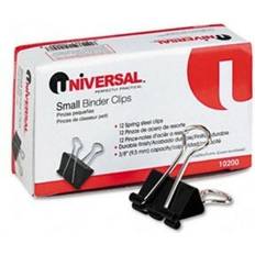 Paper Clips & Magnets Universal Small Binder Clips, Zip-Seal Bag, 3/8" Capacity, 3/4"