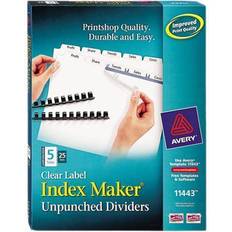 Avery Binders & Folders Avery Print and Apply Index Maker Clear Label Unpunched