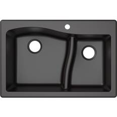 Kitchen Sinks Kraus KGD-442 Quarza 33" Double Basin