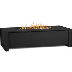 Fireplaces Real Flame Keenan 52 in. Rectangle Propane Fire Table, Black