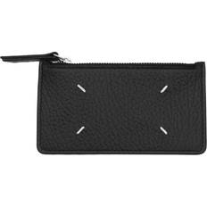 Hvite Kortholder Maison Margiela Four Stitch Zip Card Holder - Black