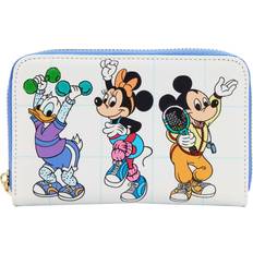 Loungefly Mousercise Zip Around Disney Wallet - Blue/Pink/White - One-Size