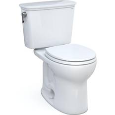 Toilets Toto Drake 1.28 GPF Round Bowl Toilet, 19-1/8"W x 26-3/8"D x 30-11/16"H, Cotton