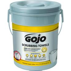 Gojo Scrubbing Towels, Hand Cleaning, Silver/Yellow,10.5x12.25, 72/Canister,6/Carton