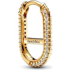 Pandora Gold Plated - Women Earrings Pandora Me Pavé Link Earring - Gold/Transparent