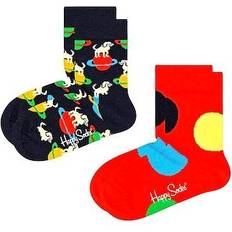Prikkete Undertøy Happy Socks Kid's Planet Dog Sock 2-pack - Multi