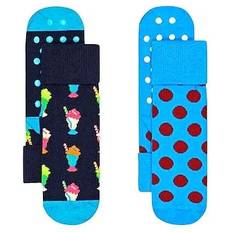 Prikkete Undertøy Happy Socks Kid's Milkshake Anti-Slip Sock 2-pack - Multicoloured