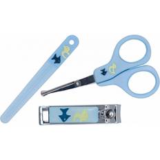 BEABA Nail Scissors for Babies and Kids - for Nail Care and Manicure -  Rounded Tips - Blue