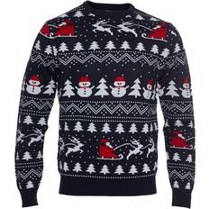 Økologisk bomull Julegensere Jule Sweaters Kid's Stylish Christmas Sweater - Navy Blue