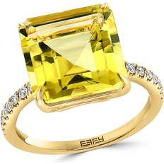 Effy Women's 14K Gold, Diamond & Lemon Quartz Ring Lemon