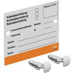 Kabelkanäle OBO Bettermann identifikationsplade KS-S DE tilbehør til brandsikring 4012195448259