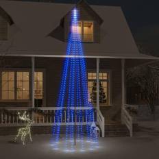 Blå Julepynt vidaXL juletræ flagstang 732 LED'er 500 blåt Julepynt