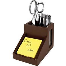 Victor Technology Wood Desk Accessories Pencil Cup/Note Holder Mocha Brown 4 1/2