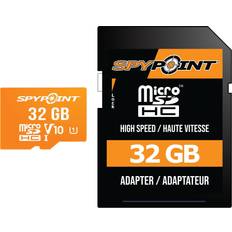 32 GB - microSDHC Memory Cards SpyPoint MicroSDHC Class 10 UHS-I U1 V10 32GB +Adapter