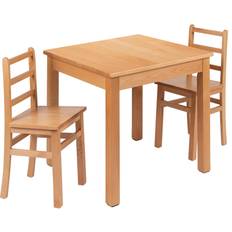 Flash Furniture Furniture Set Flash Furniture Kyndl Kids Natural Solid Wood Chair