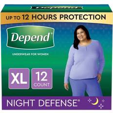 Incontinence Protection Depend Night Defense Underwear for Women Overnight 12-pack