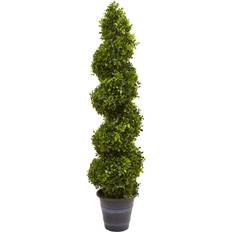 Garden Ornaments Nearly Natural Boxwood Spiral Topiary w/ Planter