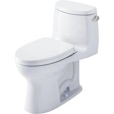 Toto one piece toilet Toto MS604124CEFRG#01 UltraMax II One Piece Toilet with 1.28GPF TORNADO FLUSH System CEFIONTECT Ceramic Glaze in Cotton