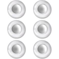 Glass Boards Magnets, Large, 0.45" dia, Clear, 6/Pack