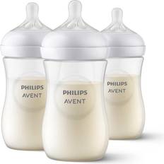 Philips Avent 3pk Natural Baby Bottle with Natural Response Nipple Clear 9oz