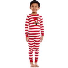 Leveret Kids Striped Santa 2pc. Pajama Set
