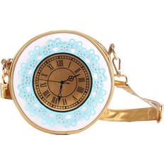 Alice Wonderland Costume Clock Purse Brown/Blue/White