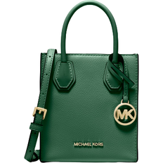 Michael Kors Mercer Extra-small Pebbled Leather Crossbody Bag - Jewel Green