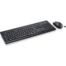 Fujitsu Trådløs Tastaturer Fujitsu S26381K410L420 LX410-Standard-RF Wireless-Mechanical-QWERTZ-Black-Mo