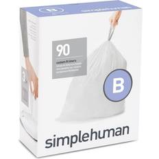 simplehuman 6L 150ct Code B Custom Fit Trash Can Liner White