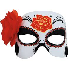 Rot Halb abdeckende Masken Day of the Dead Women's Floral Half Mask