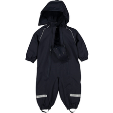 PFC-freie wasserabweisende Behandlung Fleeceoveralls Polarn O. Pyret Gefütterter Shelloverall Baby Dunkel - Marineblau